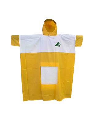 White Yellow Motorbike Raincoat